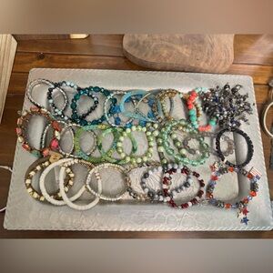 Bracelet Lot -Stretchy, Colorful, Fun (30 Total)